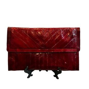 70s Vintage Eel Skin Clutch